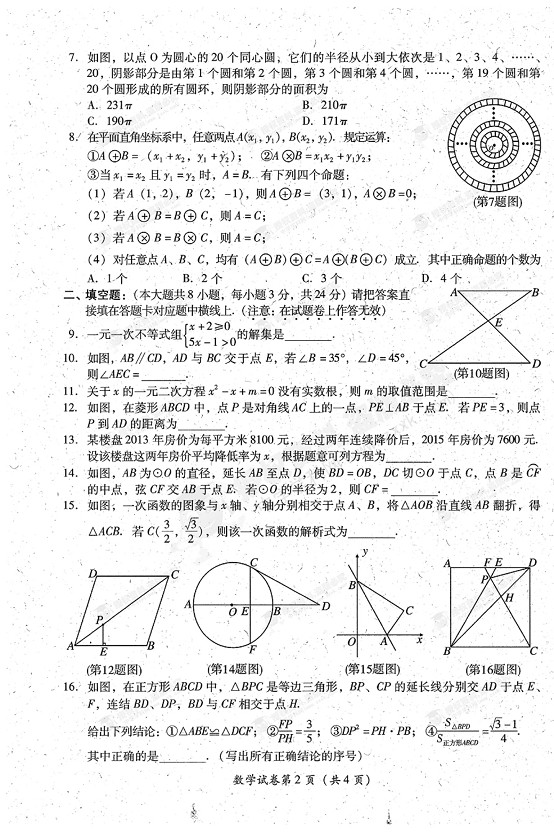 Ĵʡe2015пW(xu)ԇ}o(w)𰸣2