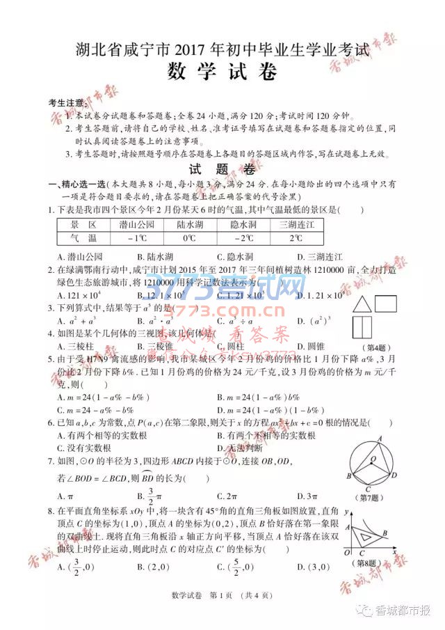 2017̌пW(xu)ԇ}𰸰l(f)